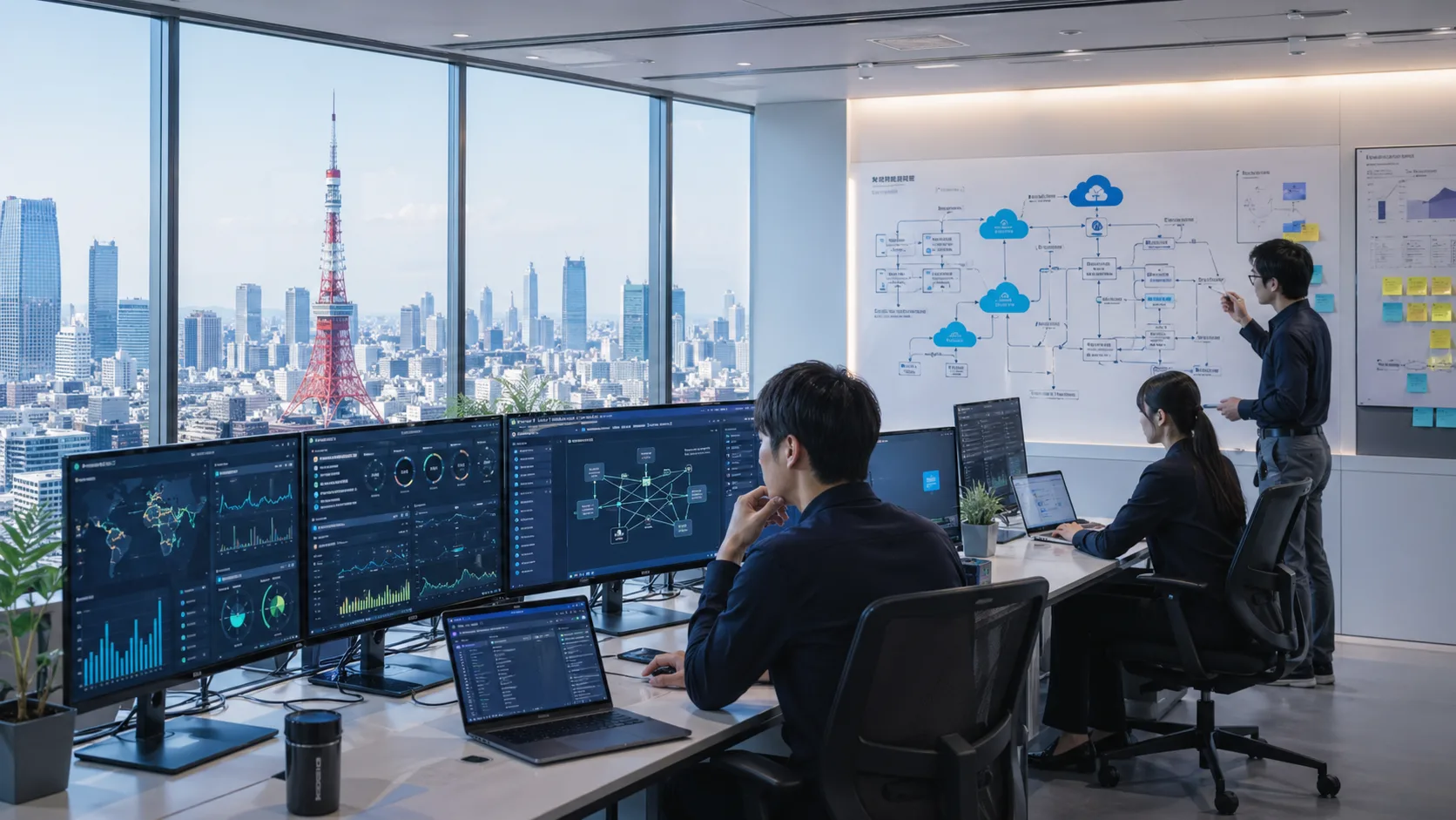 Cloud architecture and operations monitoring dashboards